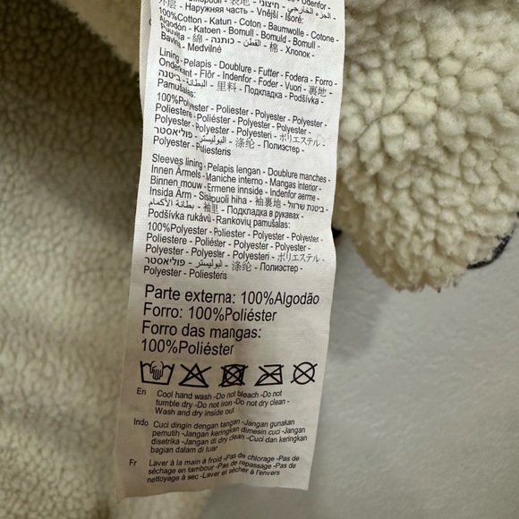 Rip Curl Sherpa Lined Striped Jacket Zip Front Size M - Picture 14 of 15